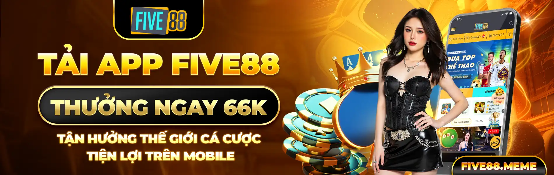 Tải app Five88 thưởng ngay 66k